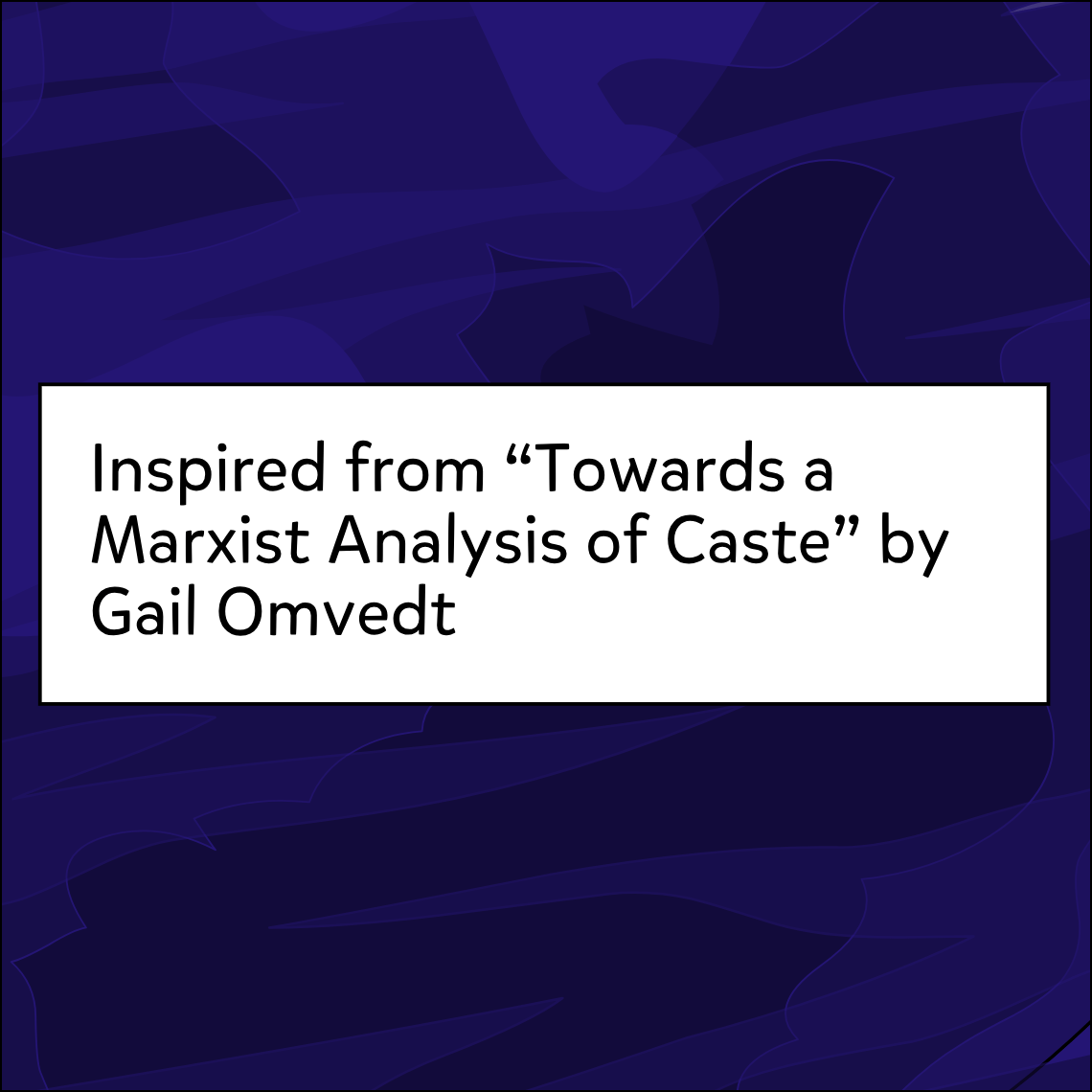 A text card on a dark indigo textured background, with a white rectangle containing the source credit in black text.